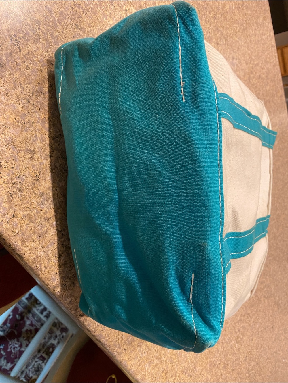Vintage L.L.Bean BOAT AND TOTE Canvas Medium Freeport Maine FLAWS No Monogram - Picture 17 of 17
